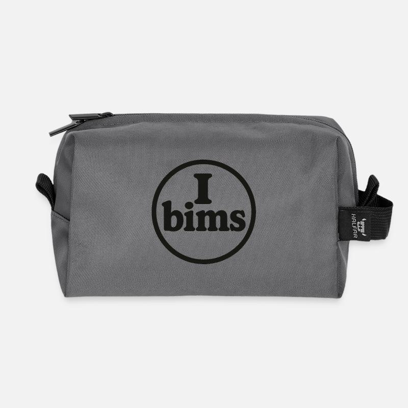 I_bims - Recycled Toiletry Zip Bag - anthracite