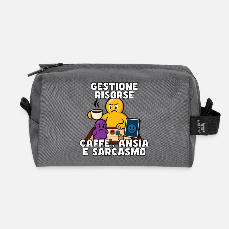Ressourcenmanagement: Kaffee & Angst - Recycelte Kulturtasche - Anthrazit