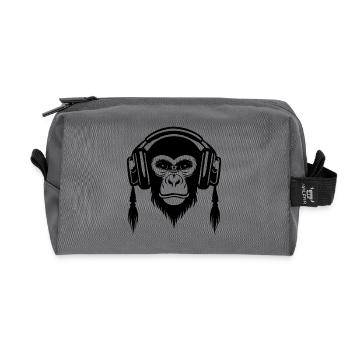 Motionless Monkey Head Calm Beat Edition Shirt - Recycled Toiletry Zip Bag - anthracite - Front