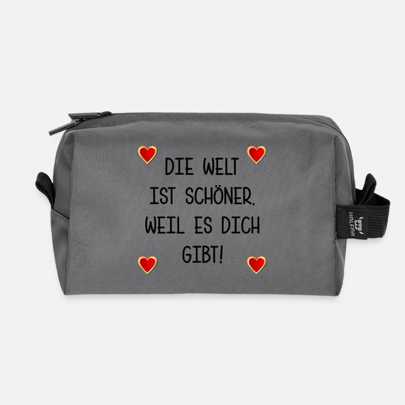 BEZIEHUNG FREUNDSCHAFT SPRÜCHE - Recycelte Kulturtasche - Anthrazit