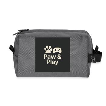 Paw & Play - Recycelte Kulturtasche - Anthrazit - Vorne