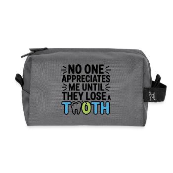 Dental Lab Technician Articulator  - Recycled Toiletry Zip Bag - anthracite - Front