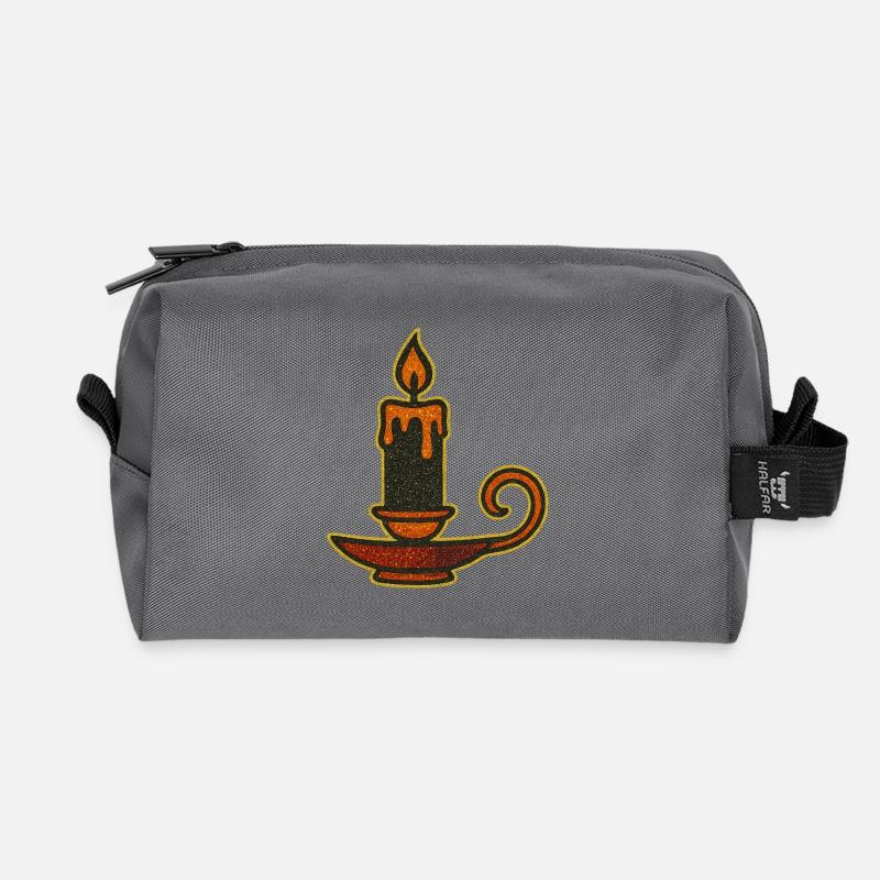 Flammendes Öllampen-Design - Recycelte Kulturtasche - Anthrazit