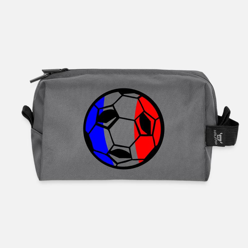 Fußball Frankreich - Recycelte Kulturtasche - Anthrazit