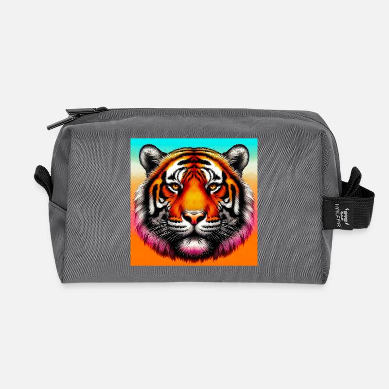 Tiger - Recycelte Kulturtasche - Anthrazit