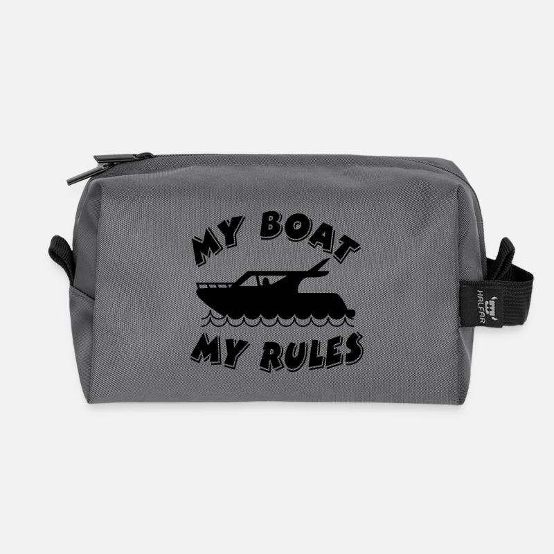 Boot - Recycelte Kulturtasche - Anthrazit