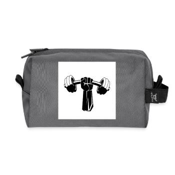 Force de l’haltère Kraftfist - Trousse de toilette en tissu recyclé - anthracite - Devant