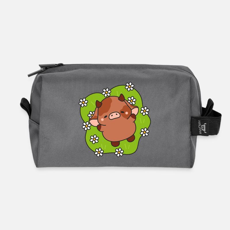 P'tit vachette Printemps - Recycelte Kulturtasche - Anthrazit