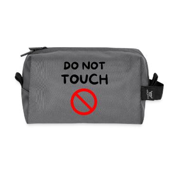 Ne pas toucher 🚫 - Trousse de toilette en tissu recyclé - anthracite - Devant
