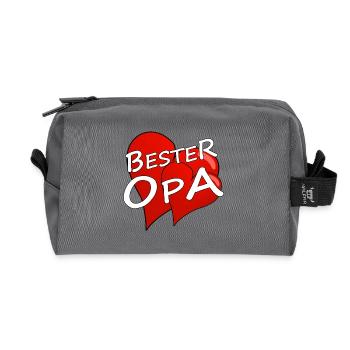BESTER OPA - Recycelte Kulturtasche - Anthrazit - Vorne