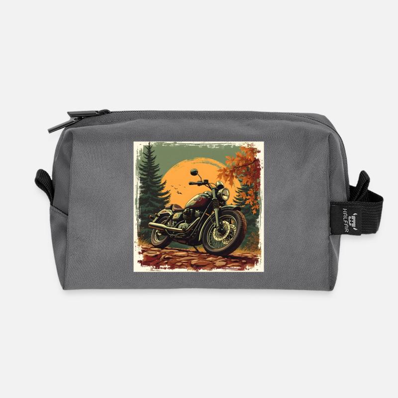 Motorcycle in Heritage Texture - Recycelte Kulturtasche - Anthrazit