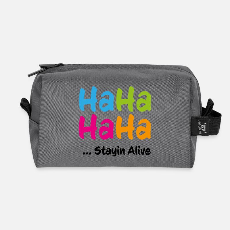 Ha Ha Ha Ha Stayin Alive - Recycelte Kulturtasche - Anthrazit