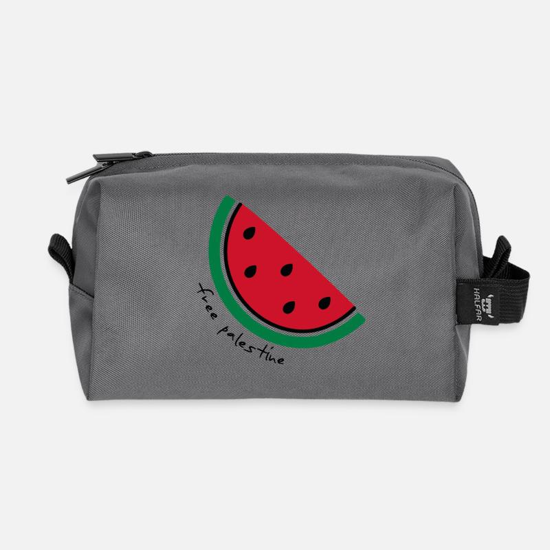 Wassermelonenscheibe Pop Art - Recycelte Kulturtasche - Anthrazit