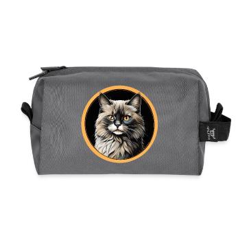 Ragdoll Katzenporträt - Recycelte Kulturtasche - Anthrazit - Vorne