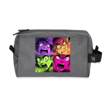 Color Explosion Screams Collage Witches - Recycled Toiletry Zip Bag - anthracite - Front
