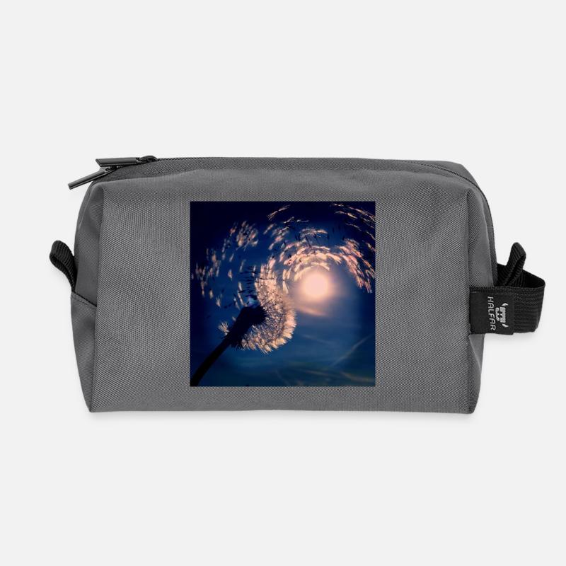 Blowing in the wind - Recycled Toiletry Zip Bag - anthracite