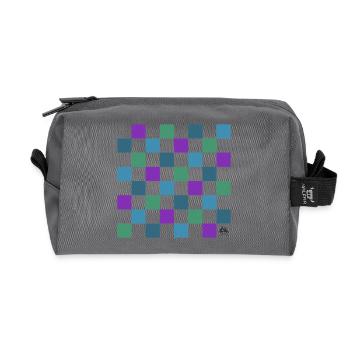 Échiquier - Design réalisé par Belly Buitton - Trousse de toilette en tissu recyclé - anthracite - Devant