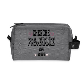 Looking for Thoughtfulness on a permanent contract - Recycled Toiletry Zip Bag - anthracite - Front