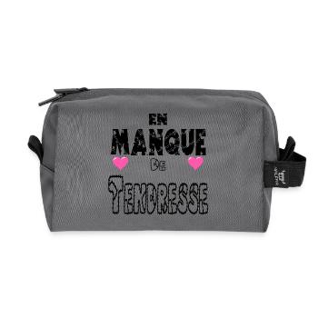 In Need of Tenderness - Recycled Toiletry Zip Bag - anthracite - Front