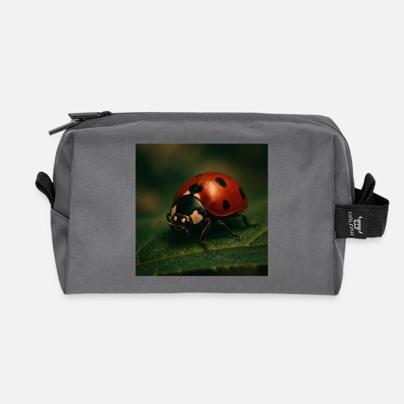 Tiere - Marienkäfer - Recycelte Kulturtasche - Anthrazit