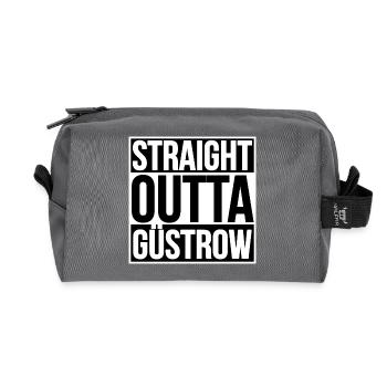 Straight Outta Güstrow - Recycled Toiletry Zip Bag - anthracite - Front
