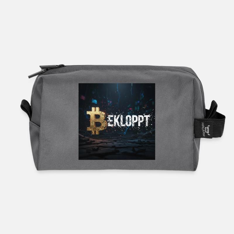 Bitcoin Explosion Krypto Chaos - Recycelte Kulturtasche - Anthrazit