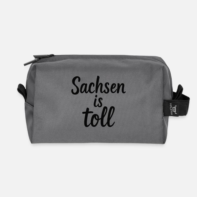 Sachsen is toll - Recycelte Kulturtasche - Anthrazit