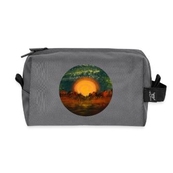 Sonnenkreis am Wasser - Recycelte Kulturtasche - Anthrazit - Vorne