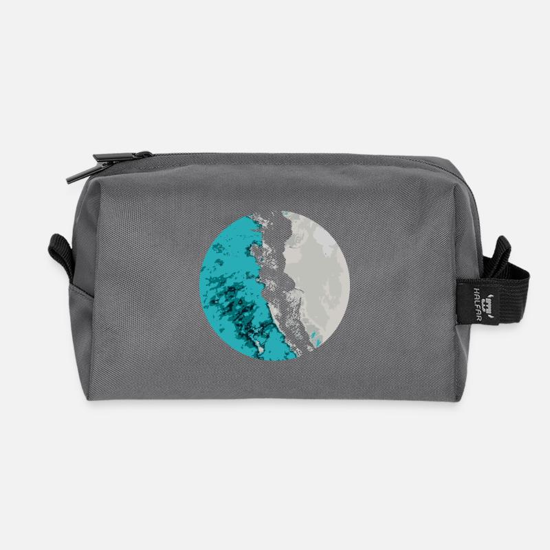 Split Earth Sarcelle d’hiver - Trousse de toilette en tissu recyclé - anthracite