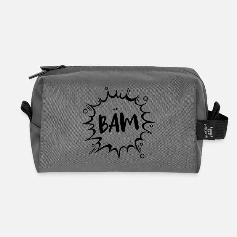 "BÄM" - Recycelte Kulturtasche - Anthrazit