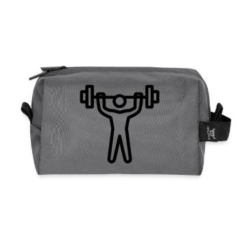 Bodybuilding - Recycelte Kulturtasche - Anthrazit - Vorne