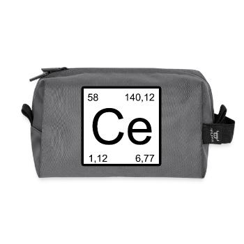 Cerium Element Minimalist Style Graphic - Recycled Toiletry Zip Bag - anthracite - Front
