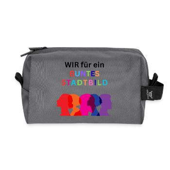 WIR FÜR EIN BUNTES STADTBILD - Recycelte Kulturtasche - Anthrazit - Vorne