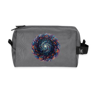 Swirls of Colors of Infinity - Recycled Toiletry Zip Bag - anthracite - Front