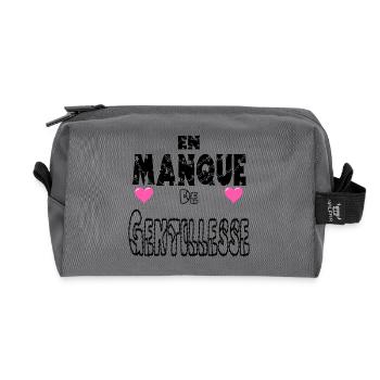 In Need of Kindness - Recycled Toiletry Zip Bag - anthracite - Front