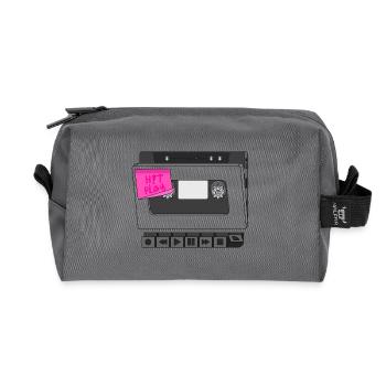 HIT PLAY - Recycled Toiletry Zip Bag - anthracite - Front