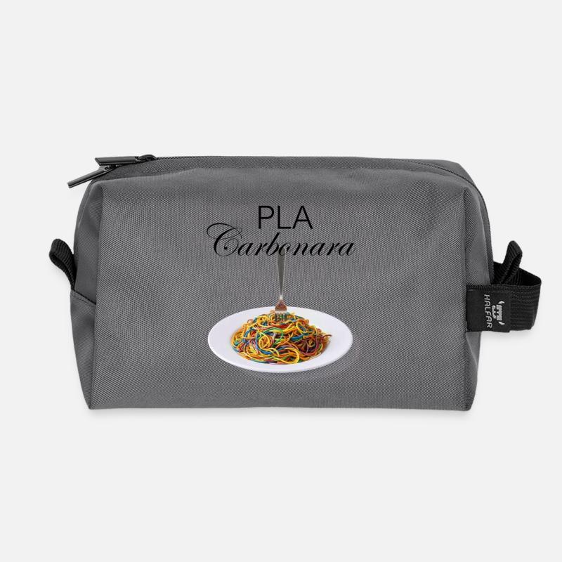 PLA Carbonara - Recycled Toiletry Zip Bag - anthracite