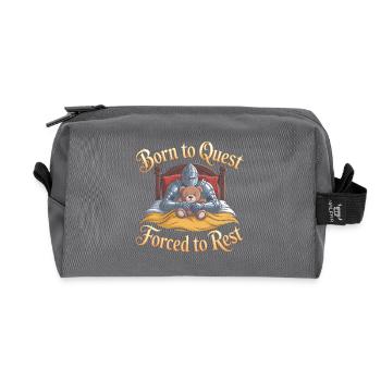 Geboren, um zu suchen, gezwungen zur Ruhe - Funny Medieval Mem - Recycelte Kulturtasche - Anthrazit - Vorne