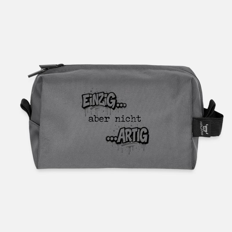 Einzig aber nicht artig einzigartig Shirt - Recycelte Kulturtasche - Anthrazit