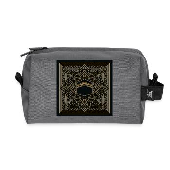 Mecca - Recycled Toiletry Zip Bag - anthracite - Front