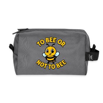 Abeille ou pas abeille - Trousse de toilette en tissu recyclé - anthracite - Devant