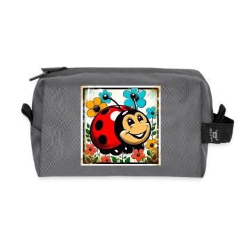 ladybird - Recycled Toiletry Zip Bag - anthracite - Front