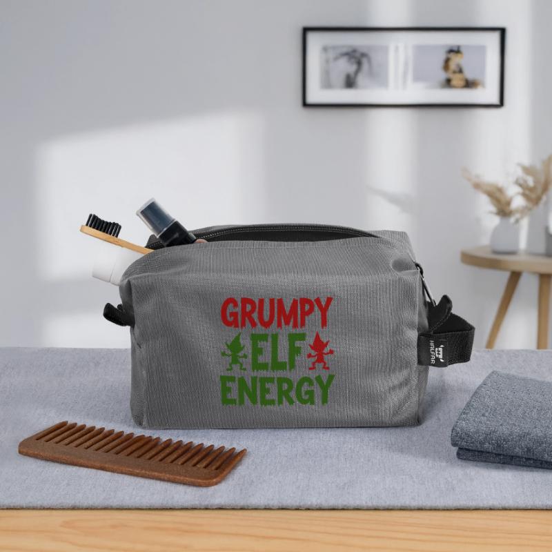 Grumpy Elf Energy Grumpy Imp Recycled Toiletry Zip Bag