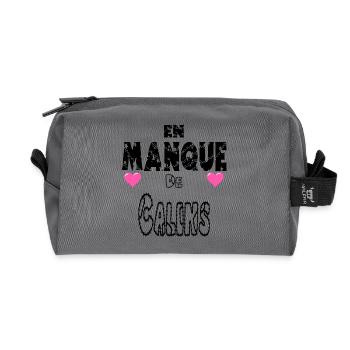 In need of cuddles - Recycled Toiletry Zip Bag - anthracite - Front