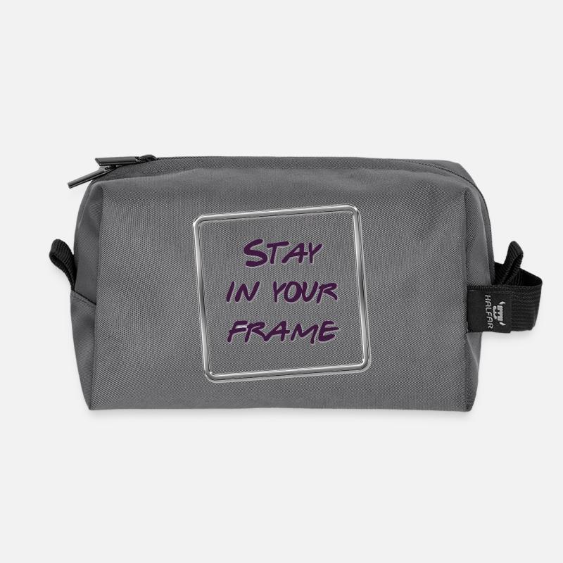 Stay in your frame - Recycelte Kulturtasche - Anthrazit