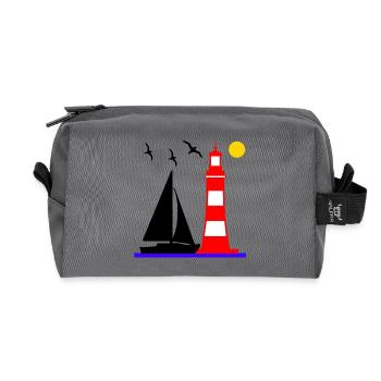 Sail - Recycled Toiletry Zip Bag - anthracite - Front