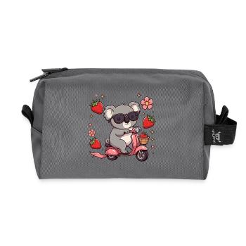 Cooler Koala-Rollerfahrer Kawaii Sommerkunst - Recycelte Kulturtasche - Anthrazit - Vorne