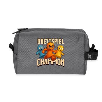 Spieleabend Brettspiel Champion Spielfiguren - Recycelte Kulturtasche - Anthrazit - Vorne