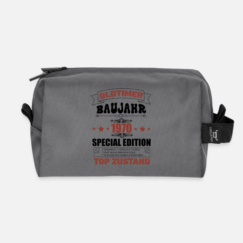 Oldtimer Baujahr 1970 Geburtstag Original Teile - Recycelte Kulturtasche - Anthrazit