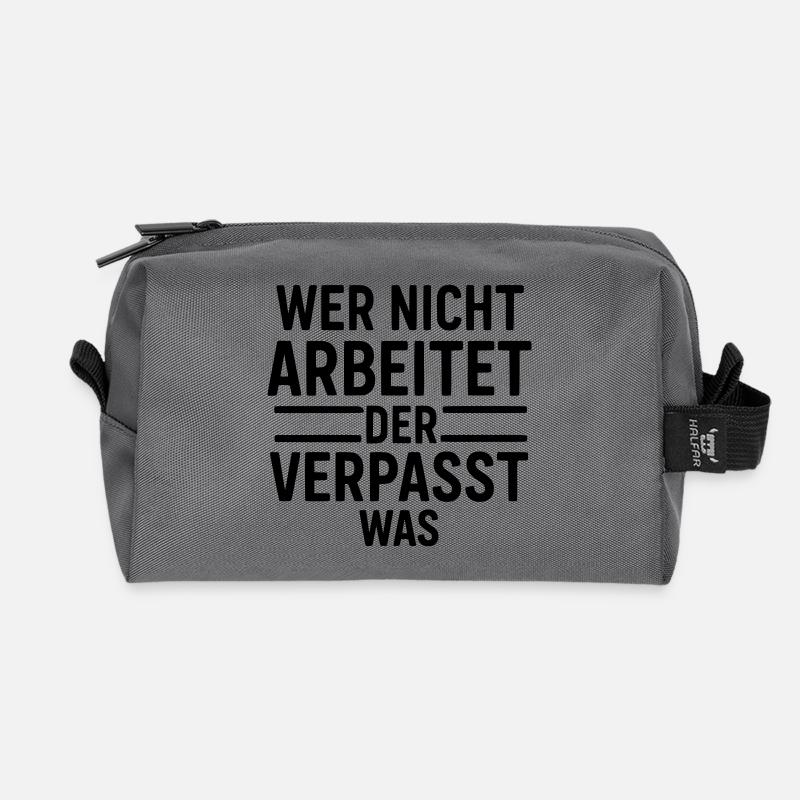 arbeit motivation - Recycelte Kulturtasche - Anthrazit